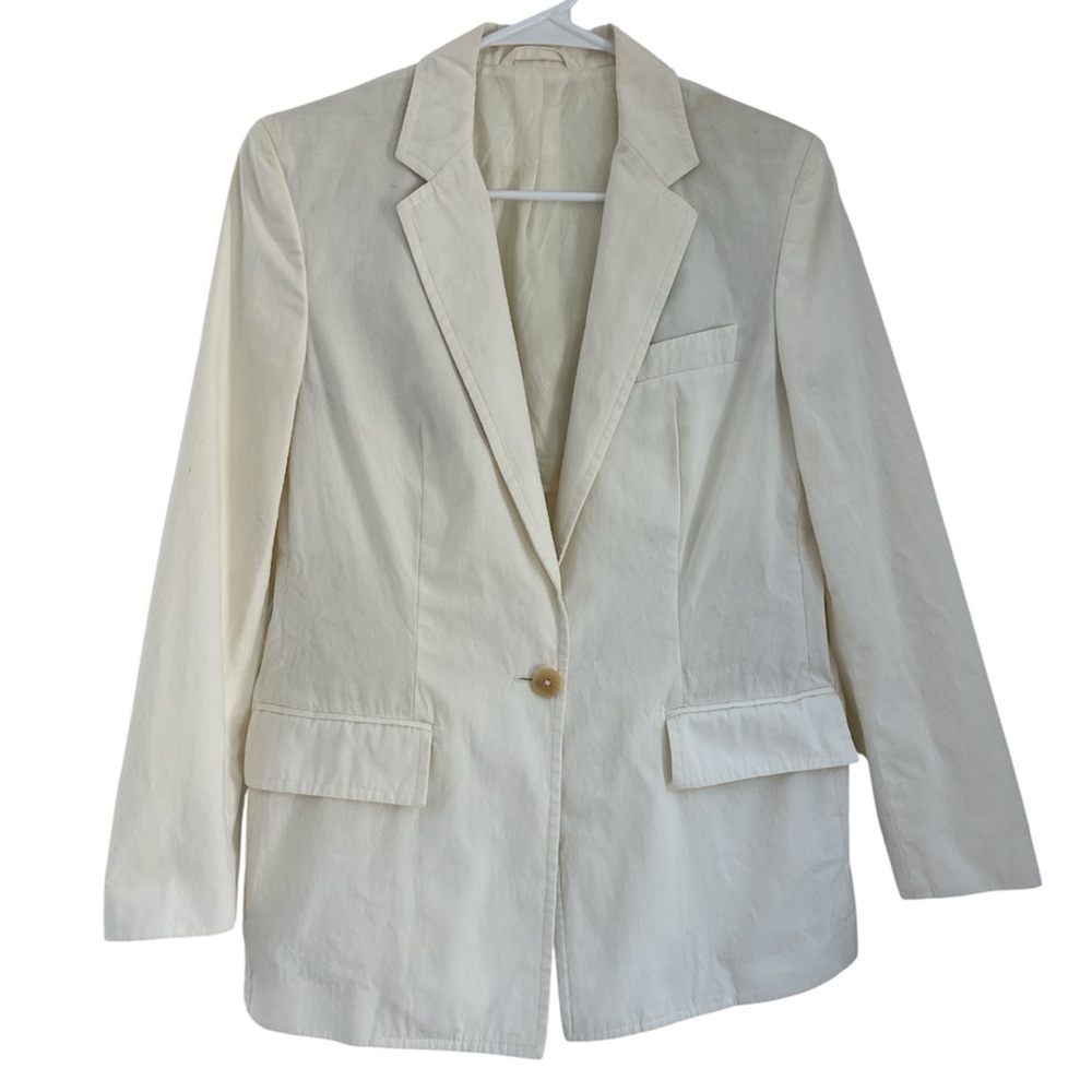 Bottega Veneta Off White Blazer Jacket in FLAWED Condition 44 8